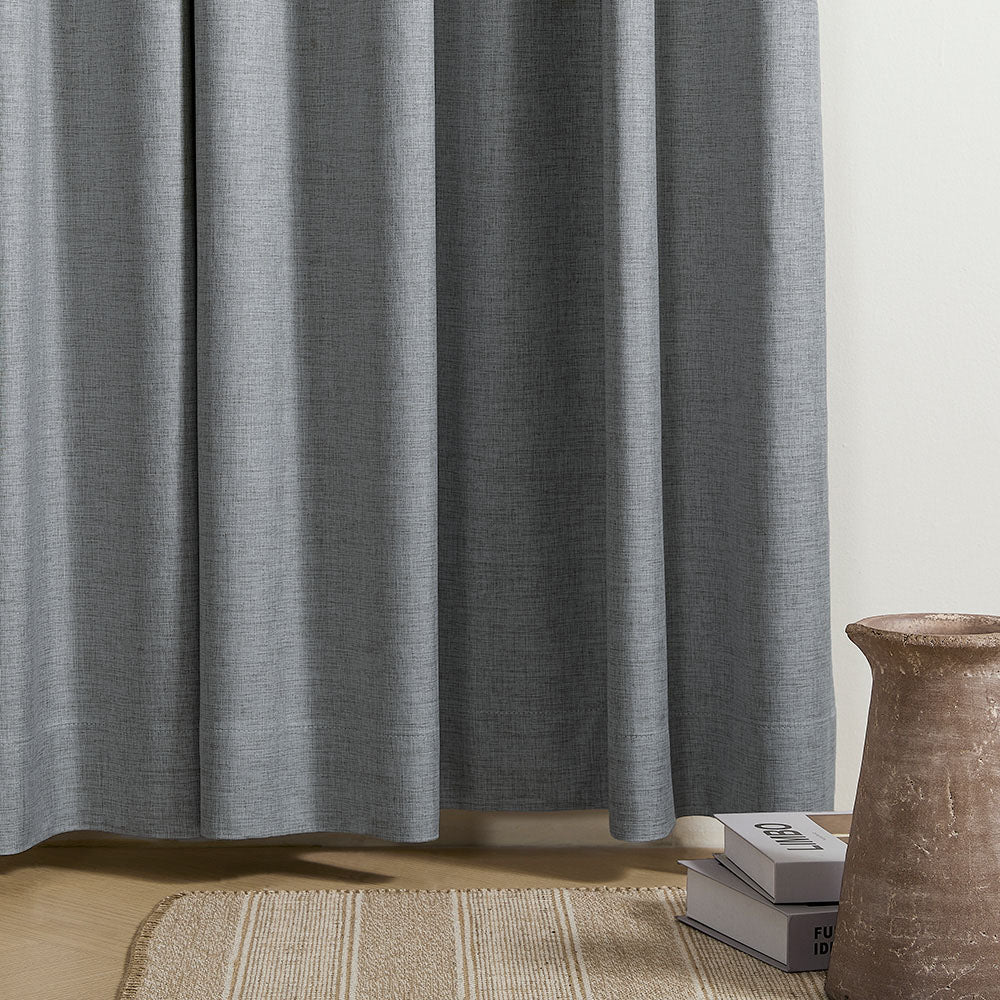 Aiden 100% Blackout Linen Textued Curtains