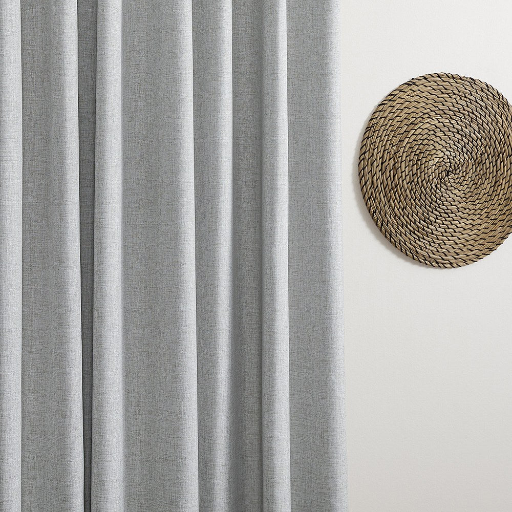 Aiden 100% Blackout Linen Textued Curtains