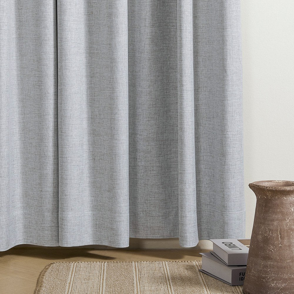 Aiden 100% Blackout Linen Textued Curtains