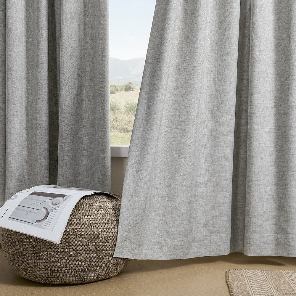 Aiden 100% Blackout Linen Textued Curtains