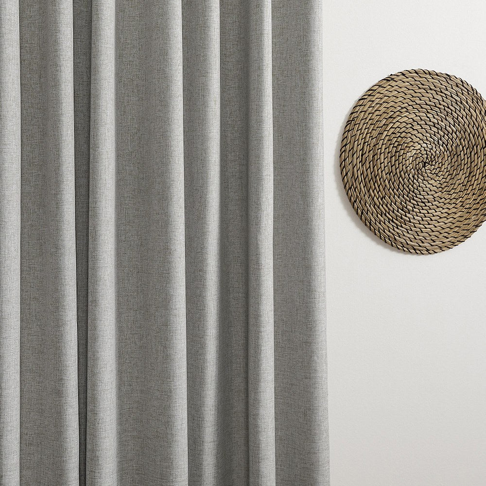 Aiden 100% Blackout Linen Textued Curtains