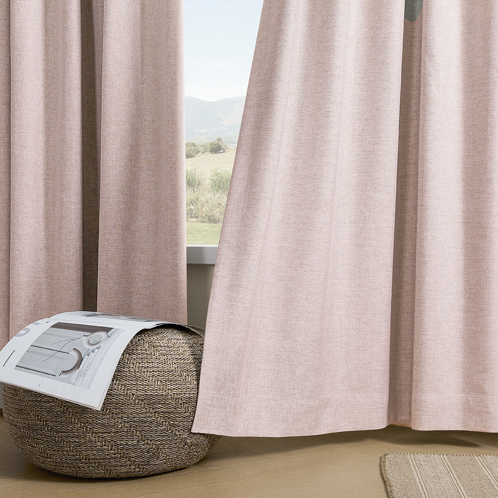 Aiden 100% Blackout Linen Textued Curtains