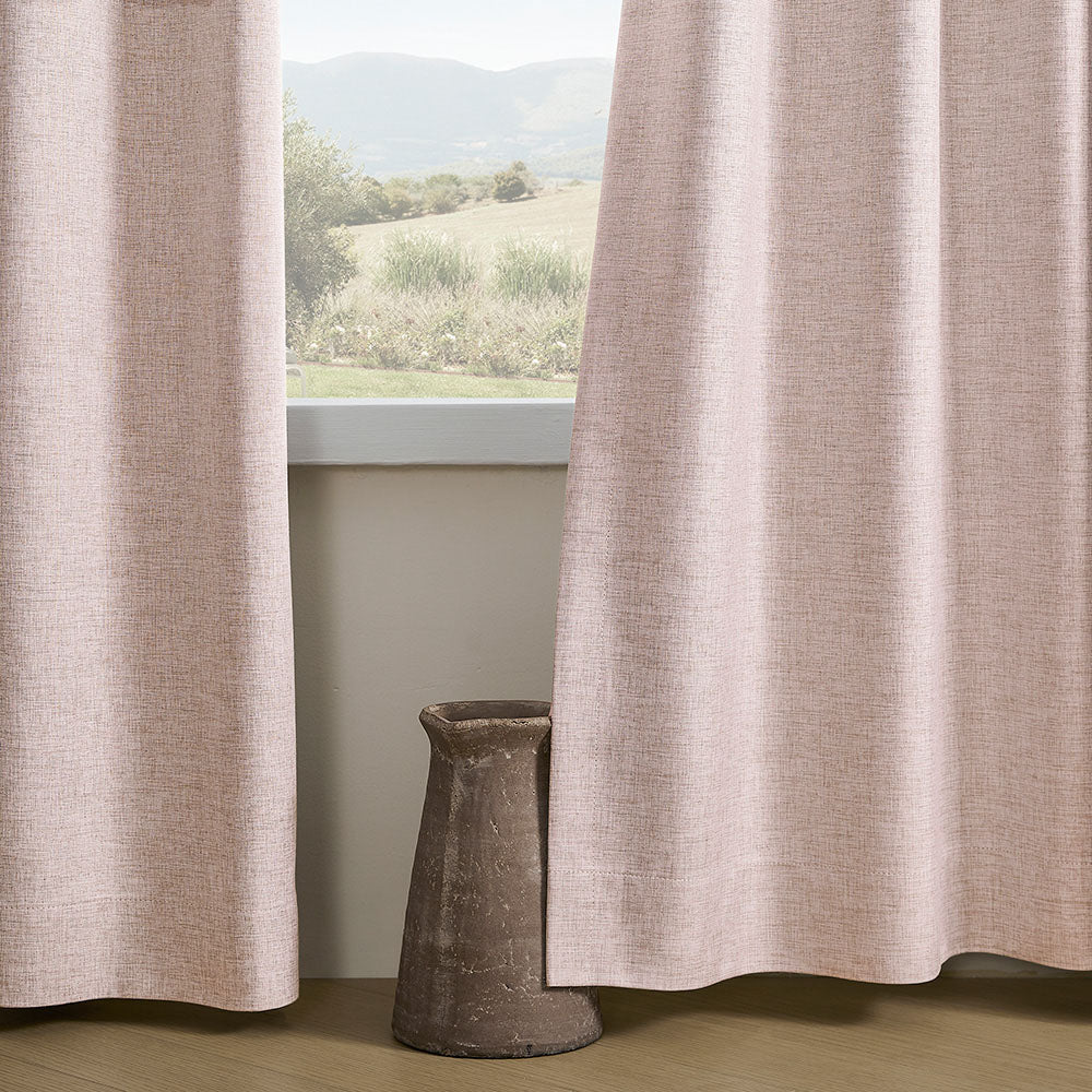 Aiden 100% Blackout Linen Textued Curtains