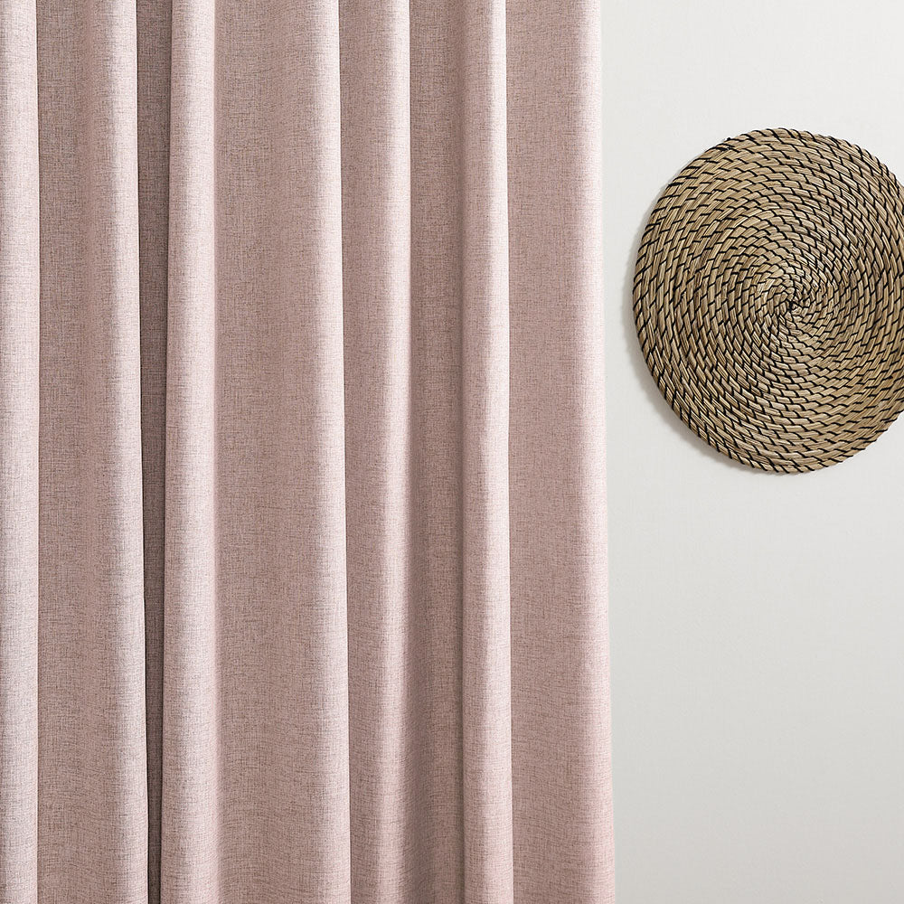 Aiden 100% Blackout Linen Textued Curtains