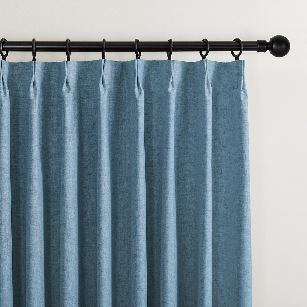 Aiden 100% Blackout Linen Textued Curtains