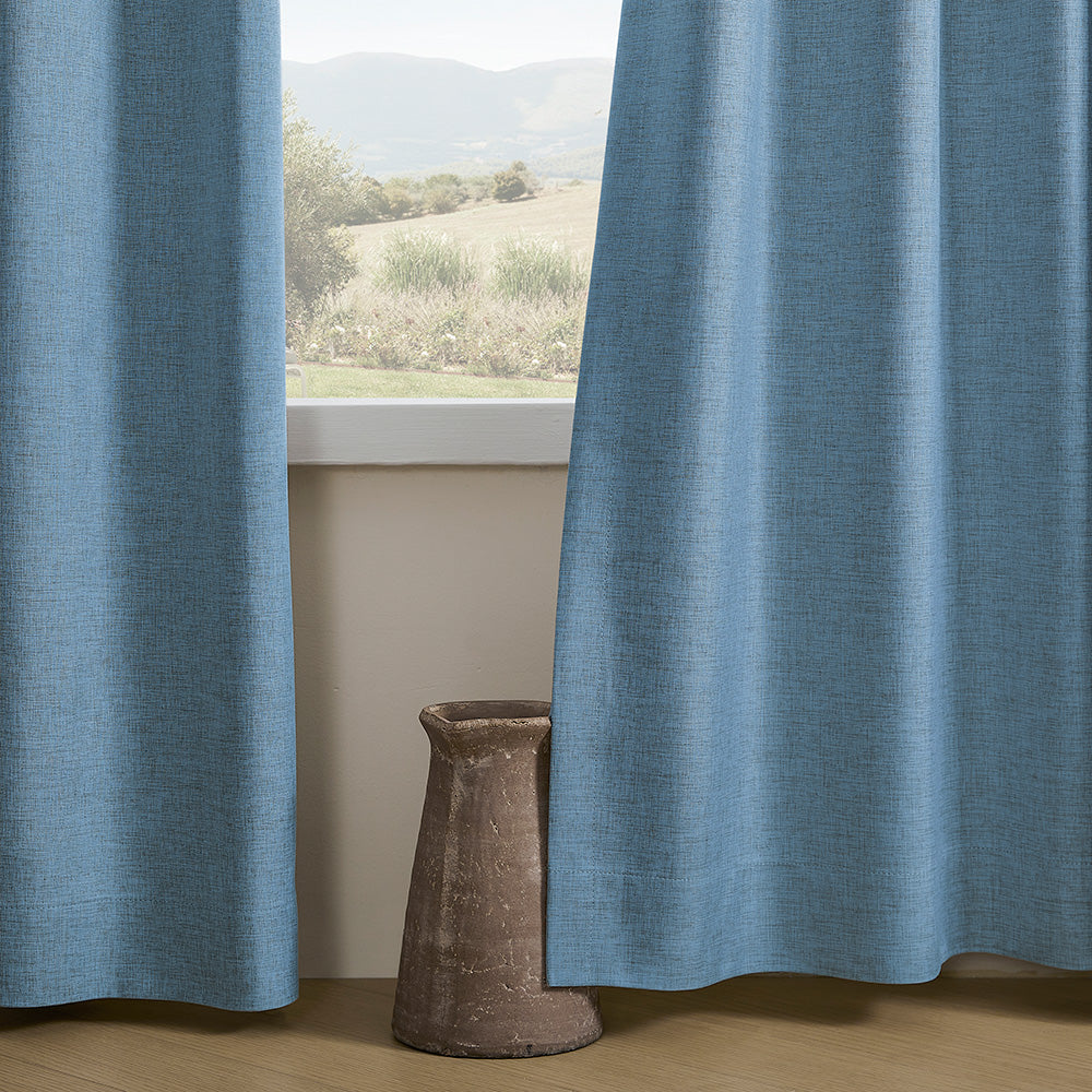 Aiden 100% Blackout Linen Textued Curtains