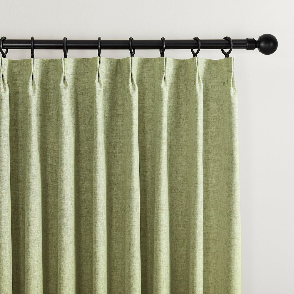 Aiden 100% Blackout Linen Textued Curtains