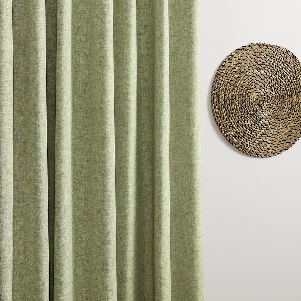 Aiden 100% Blackout Linen Textued Curtains
