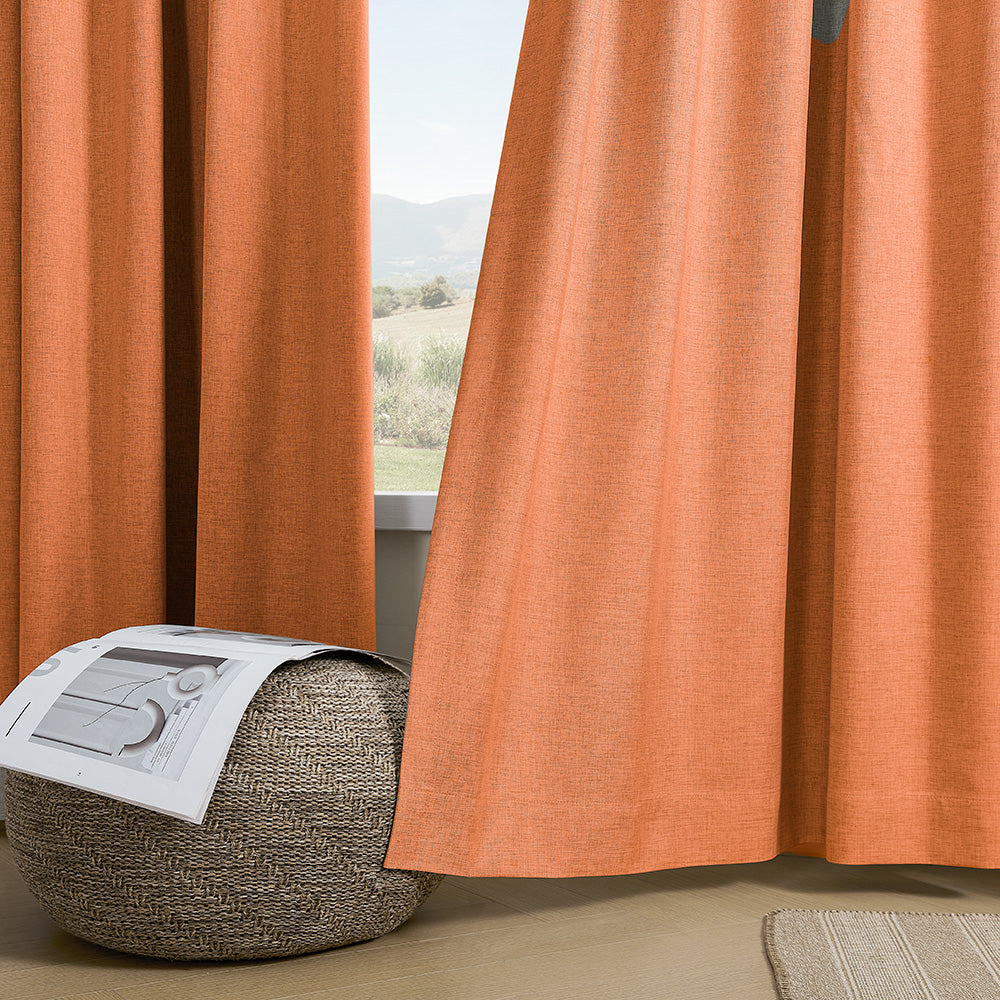 Aiden 100% Blackout Linen Textued Curtains