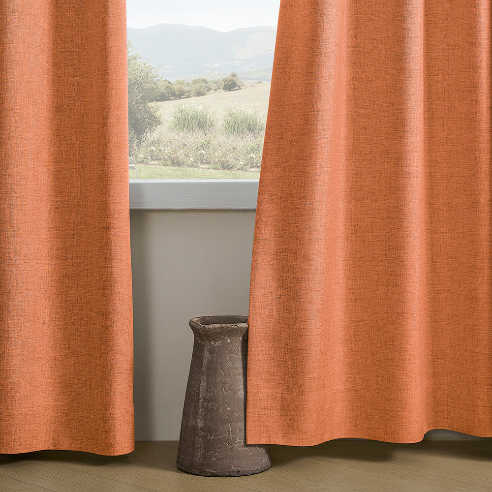 Aiden 100% Blackout Linen Textued Curtains