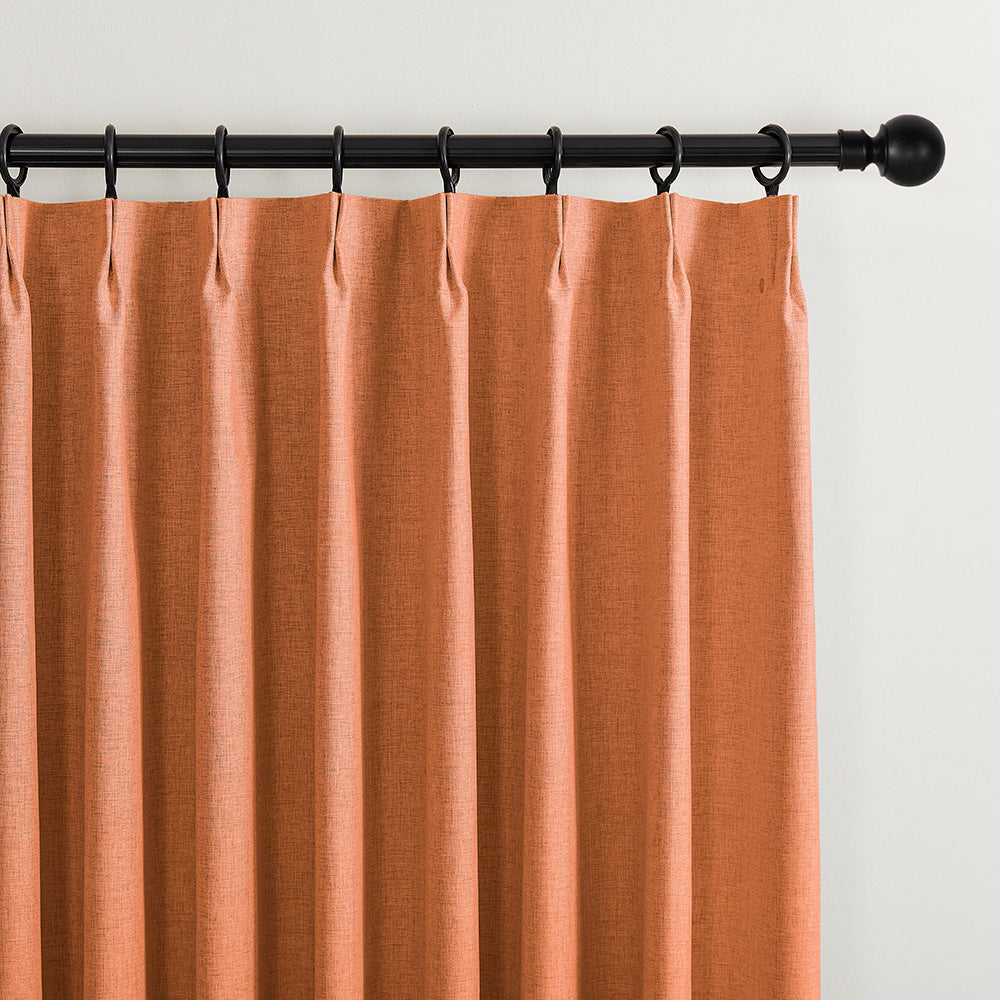 Aiden 100% Blackout Linen Textued Curtains