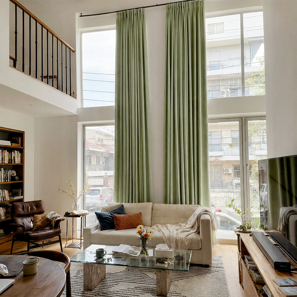 Aiden 100% Blackout Linen Textued Curtains