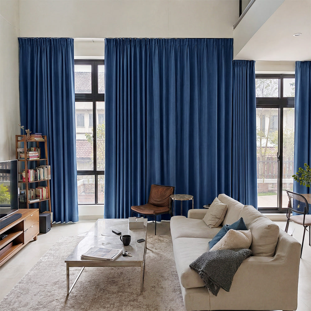Aiden 100% Blackout Linen Textued Curtains