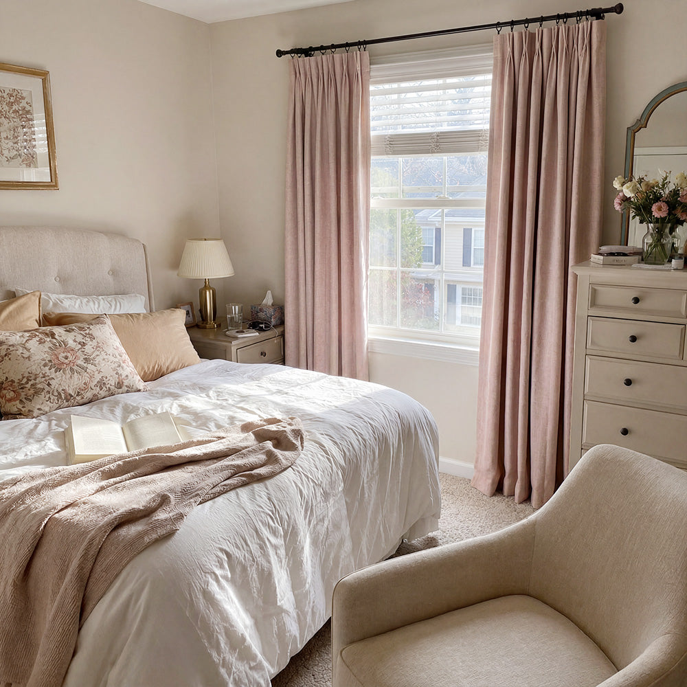 Aiden 100% Blackout Linen Textued Curtains