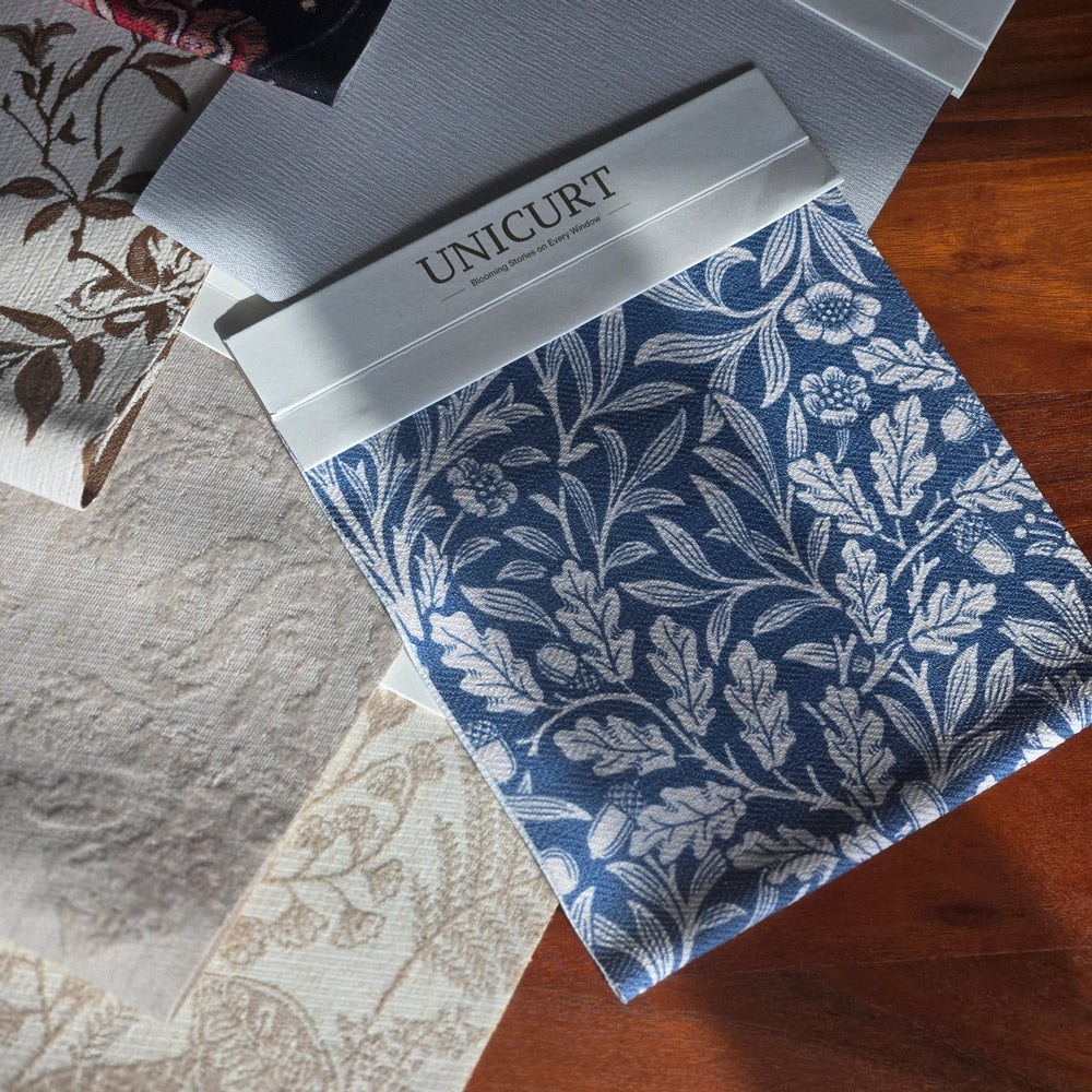 Aino Pastoral Style Floral Leaf Curtains