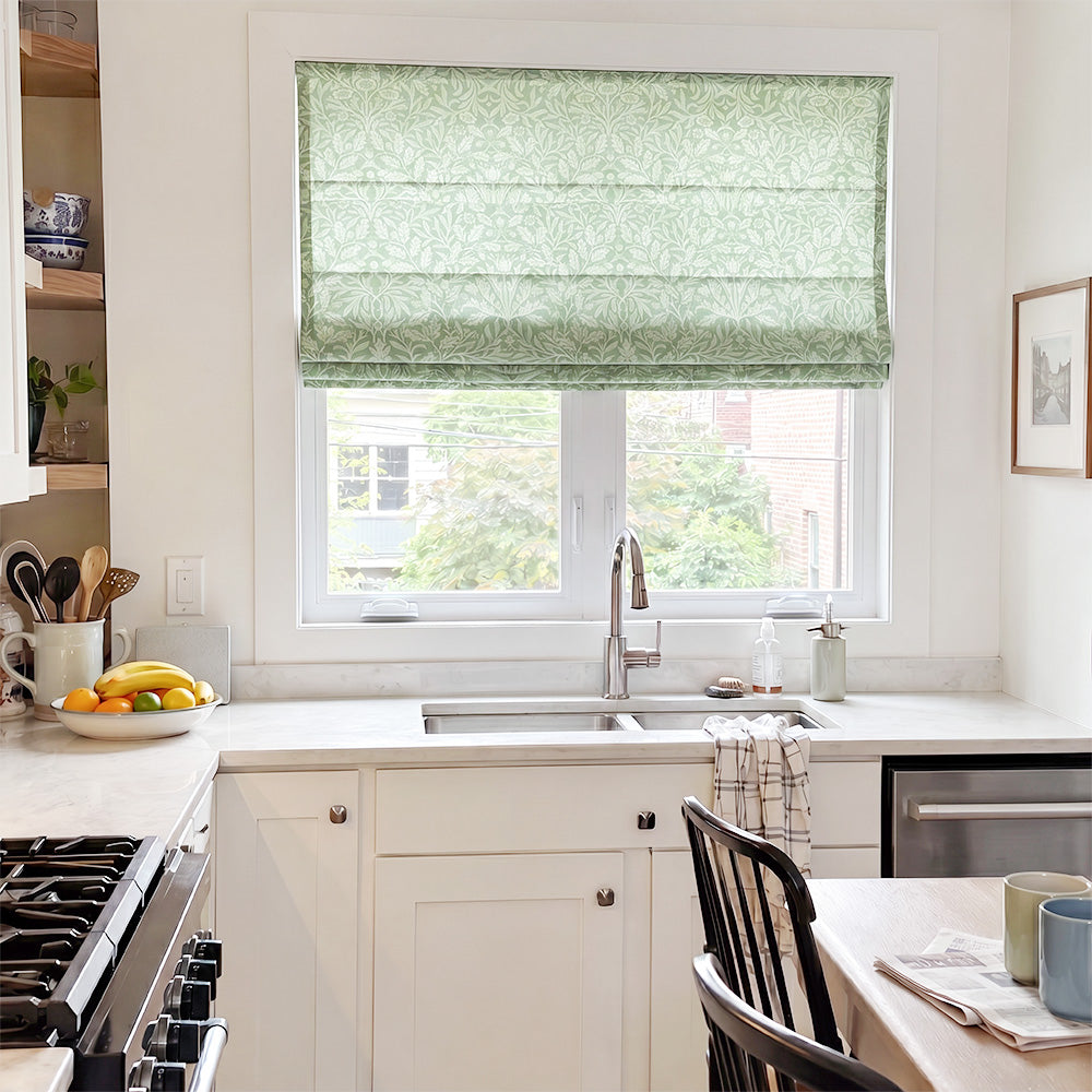 Aino Botanical Custom Roman Shade