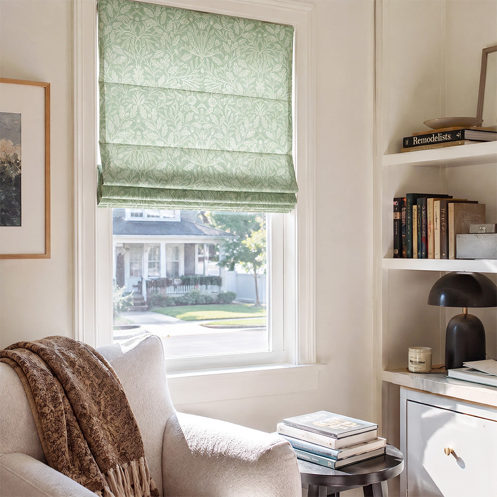 Aino Botanical Custom Roman Shade