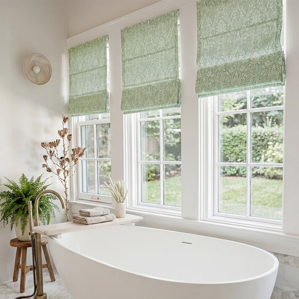 Aino Botanical Custom Roman Shade