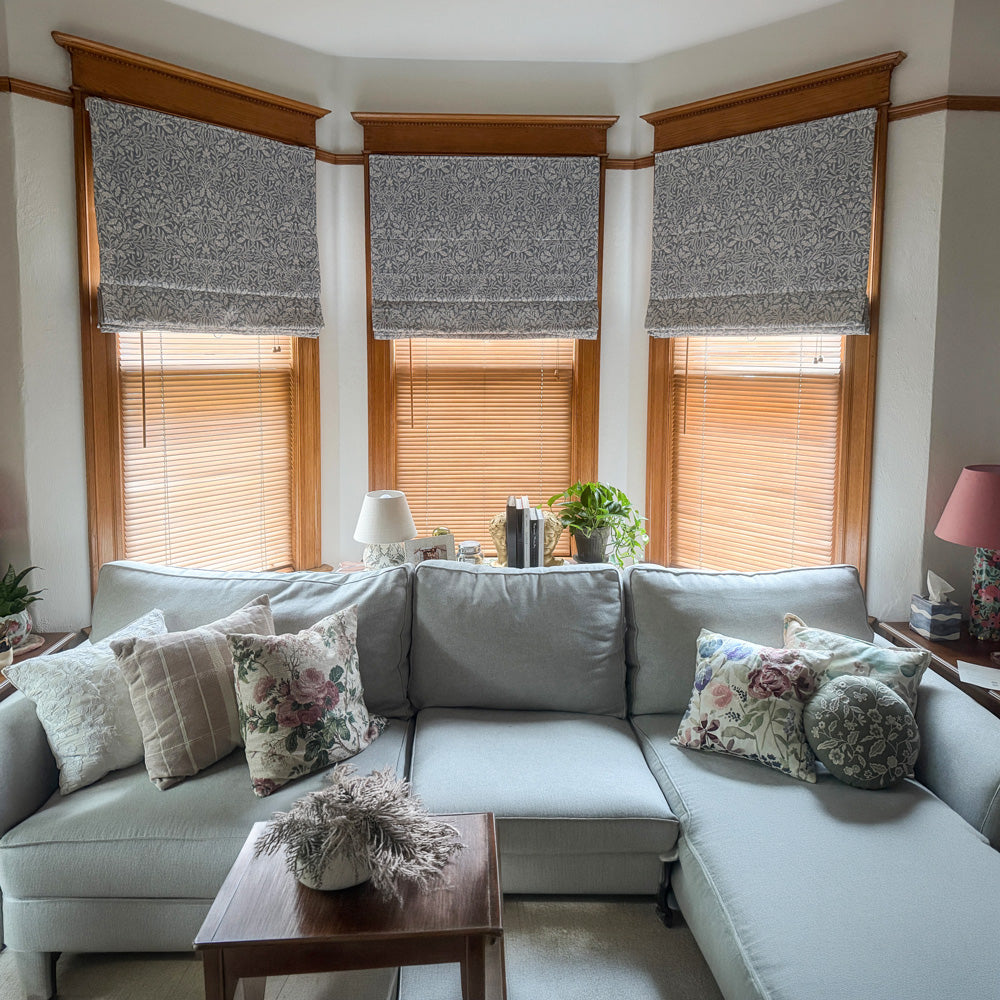 Aino Botanical Custom Roman Shade
