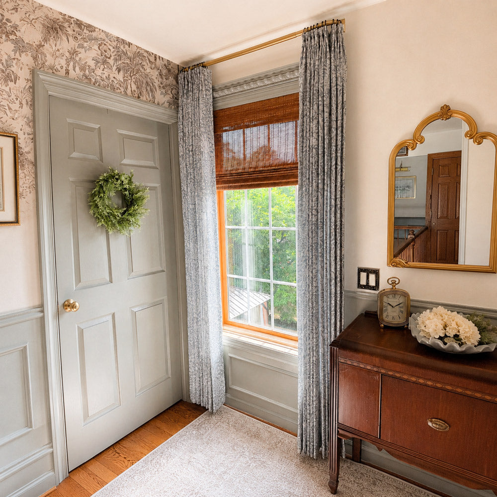 Aino Pastoral Style Floral Leaf Curtains