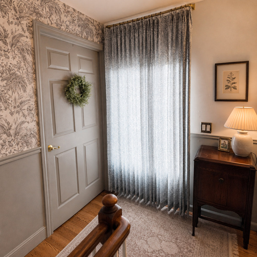 Aino Pastoral Style Floral Leaf Curtains