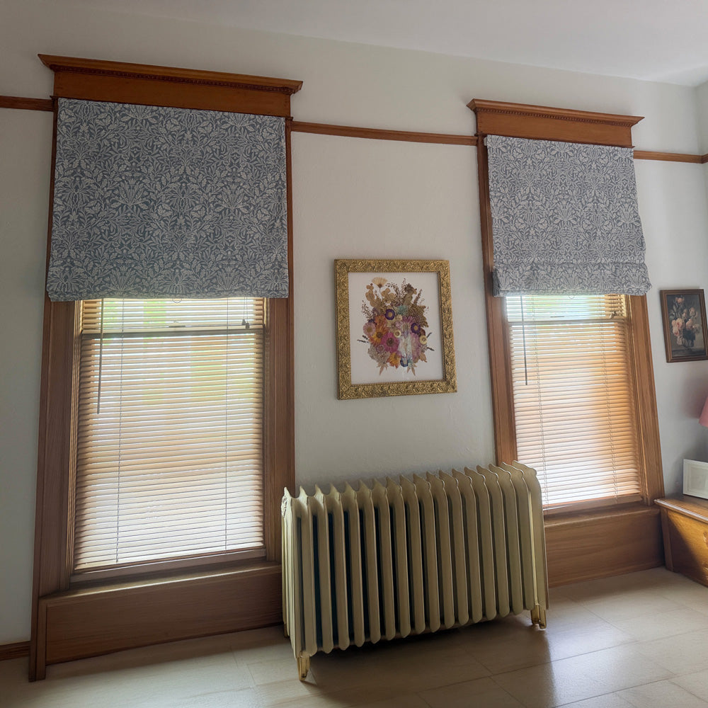 Aino Botanical Custom Roman Shade