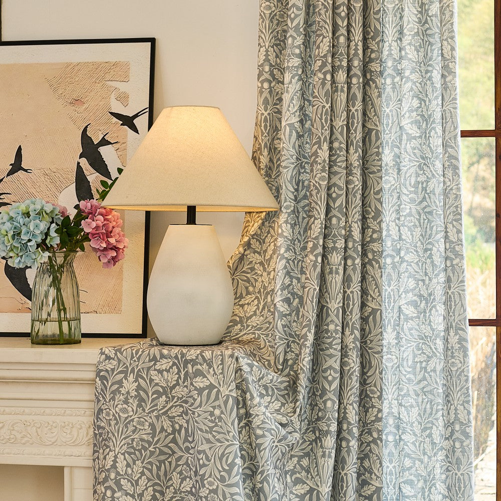 Aino Pastoral Style Floral Leaf Curtains