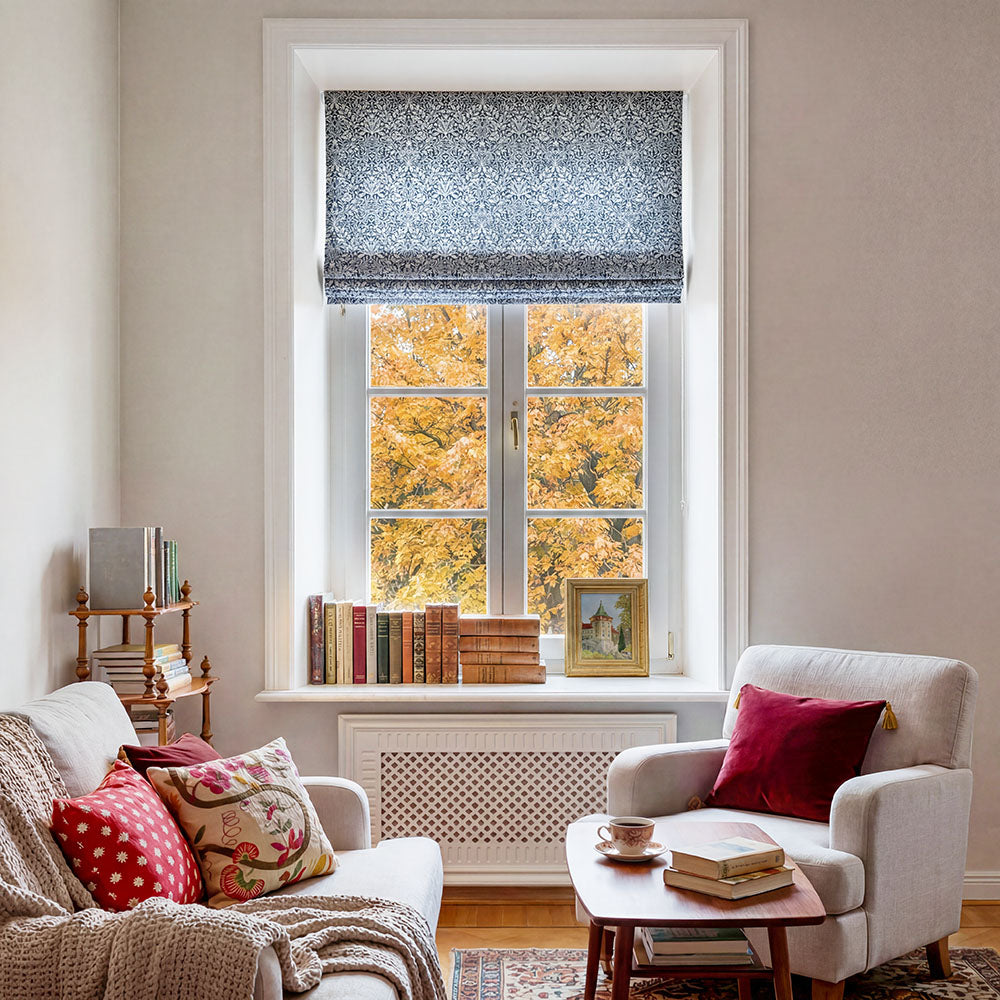 Aino Botanical Custom Roman Shade