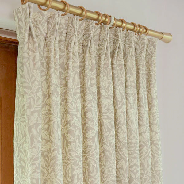 Aino Pastoral Style Floral Leaf Curtains