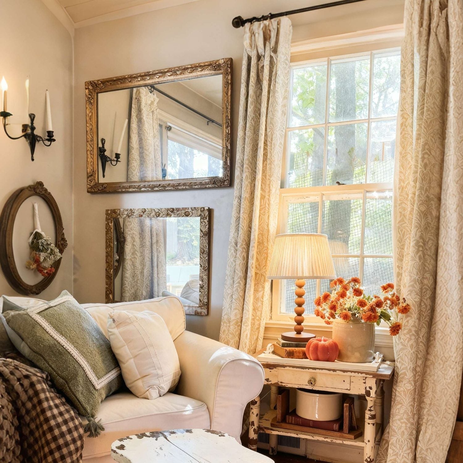 Aino Pastoral Style Floral Leaf Curtains
