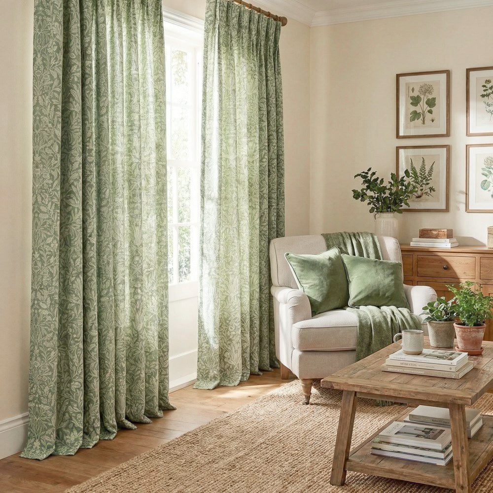 Aino Pastoral Style Floral Leaf Curtains