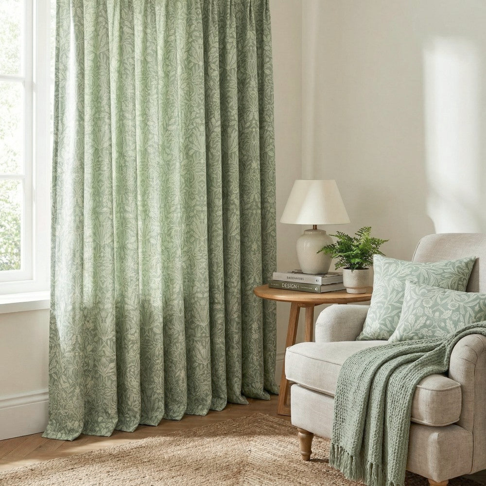 Aino Pastoral Style Floral Leaf Curtains