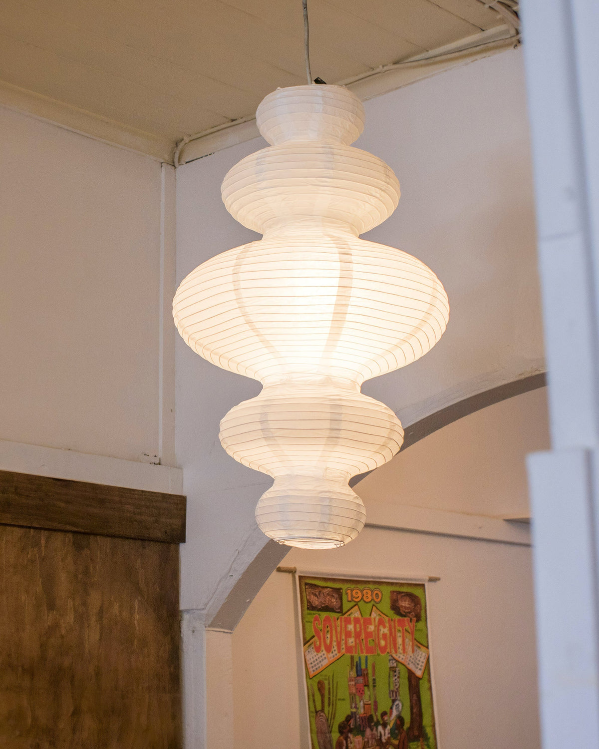 Shiroi | Plug In Pendant Light with Rice Paper Shade | Dimmable Lantern Lamp for Bedroom