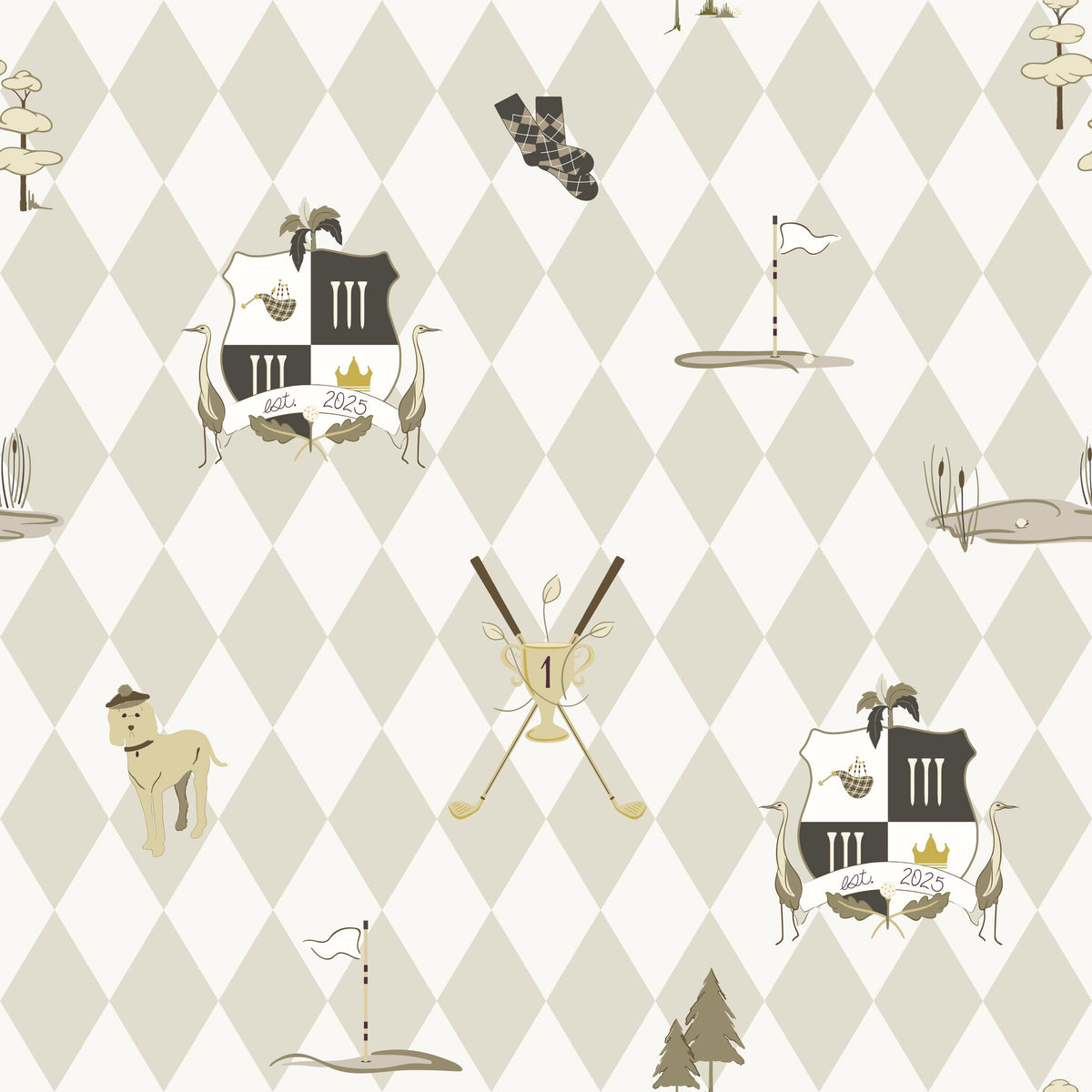 Alfred Wallpaper by Linen and Paper Design