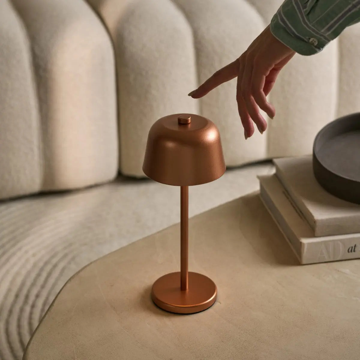 Anton Copper Rechargeable Table Lamp | Stylish & Cordless Lighting-2