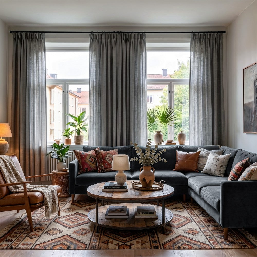 Arabella Classic Linen Blend Curtains