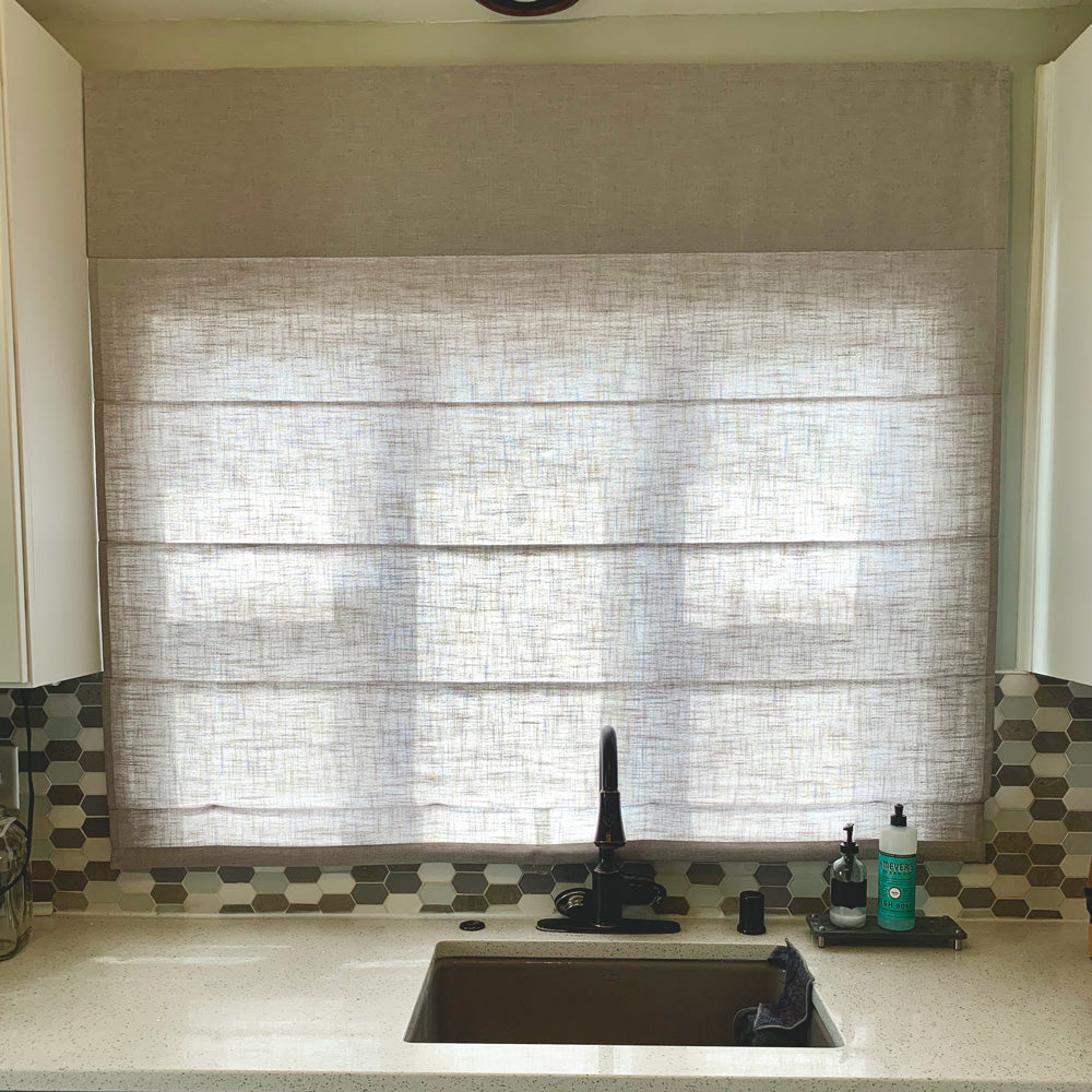 Arabella Light Linen Roman Shade