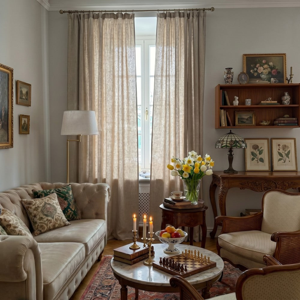 Arabella Classic Linen Blend Curtains