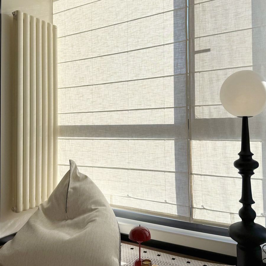 Arabella Light Linen Roman Shade