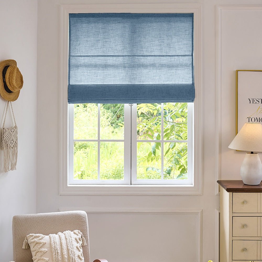 Arabella Light Linen Roman Shade
