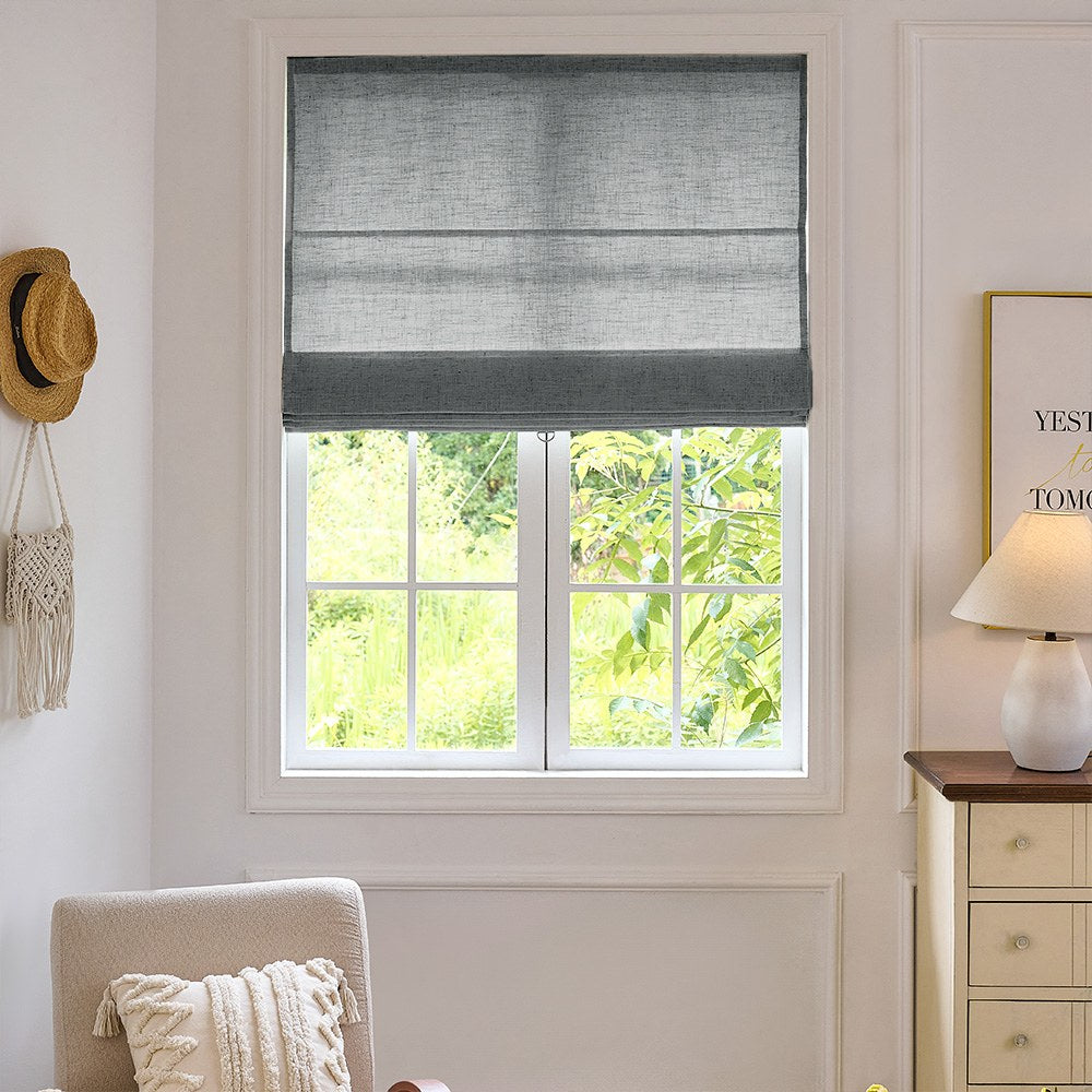 Arabella Light Linen Roman Shade