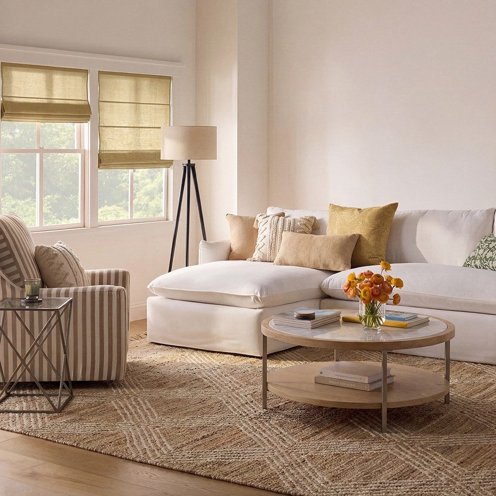 Arabella Light Linen Roman Shade