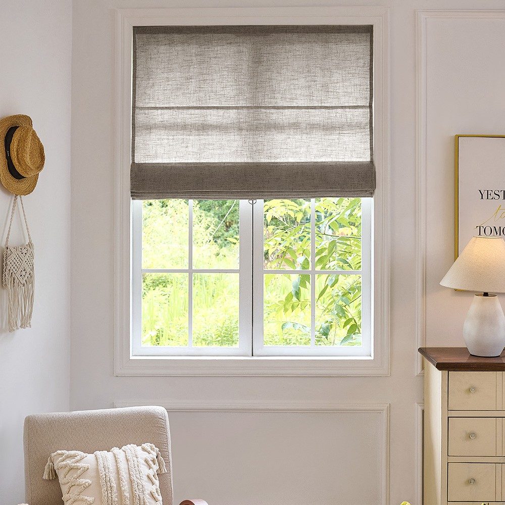 Arabella Light Linen Roman Shade