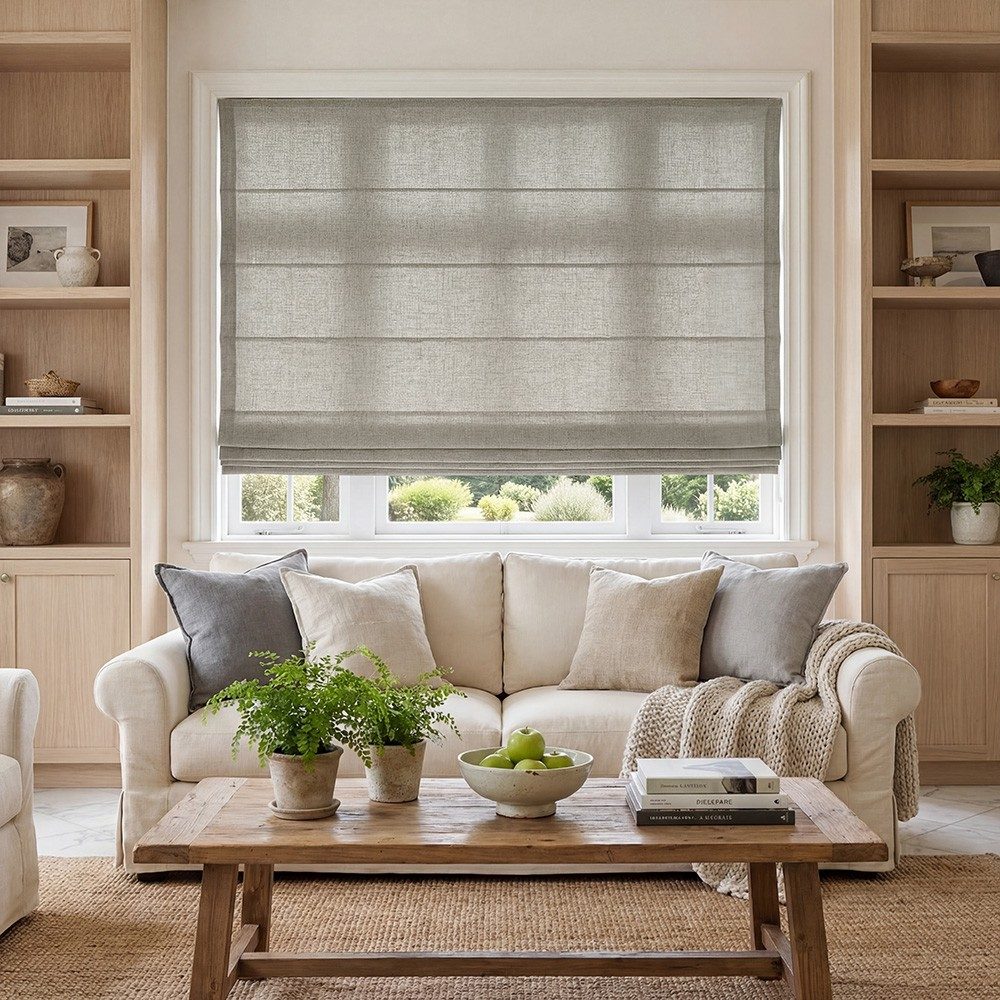 Arabella Light Linen Roman Shade