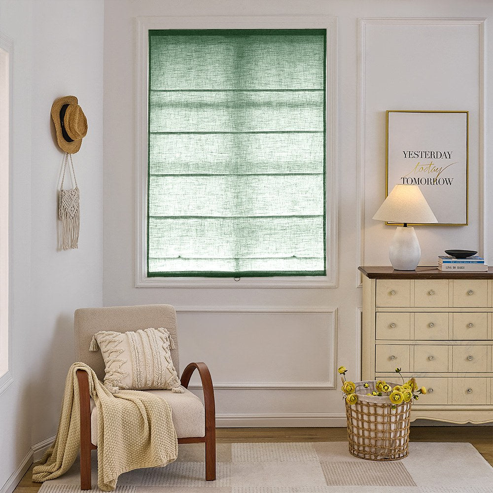 Arabella Light Linen Roman Shade