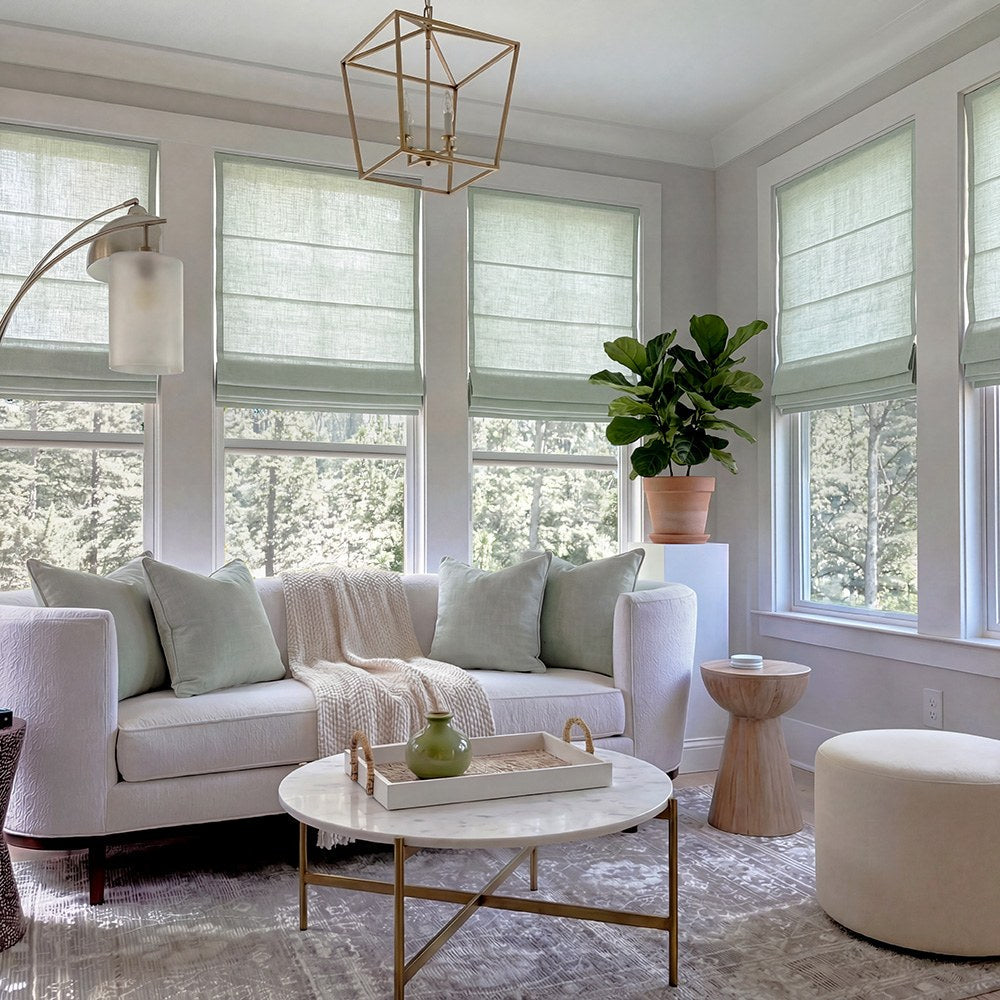Arabella Light Linen Roman Shade