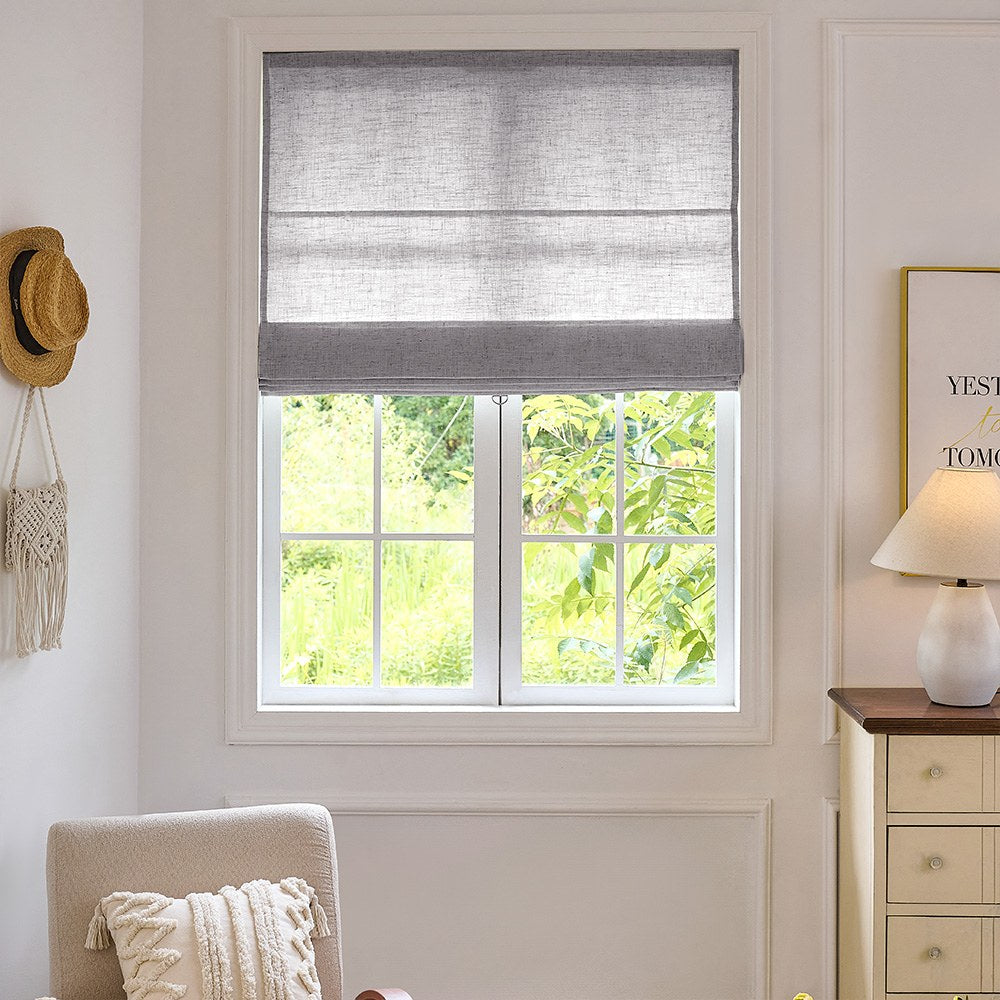 Arabella Light Linen Roman Shade