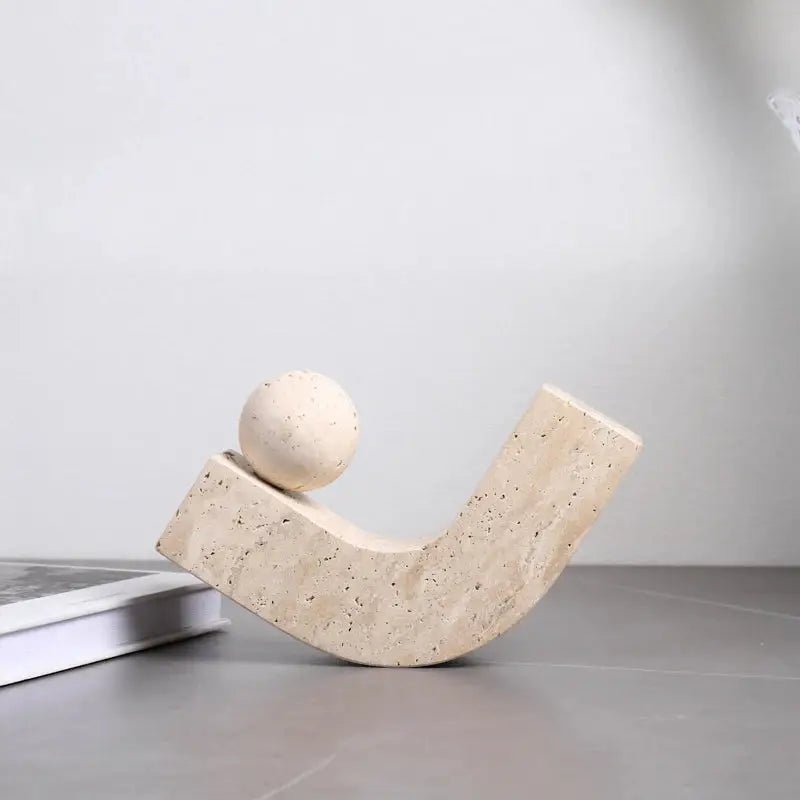 Arch Travertine Bookend-2