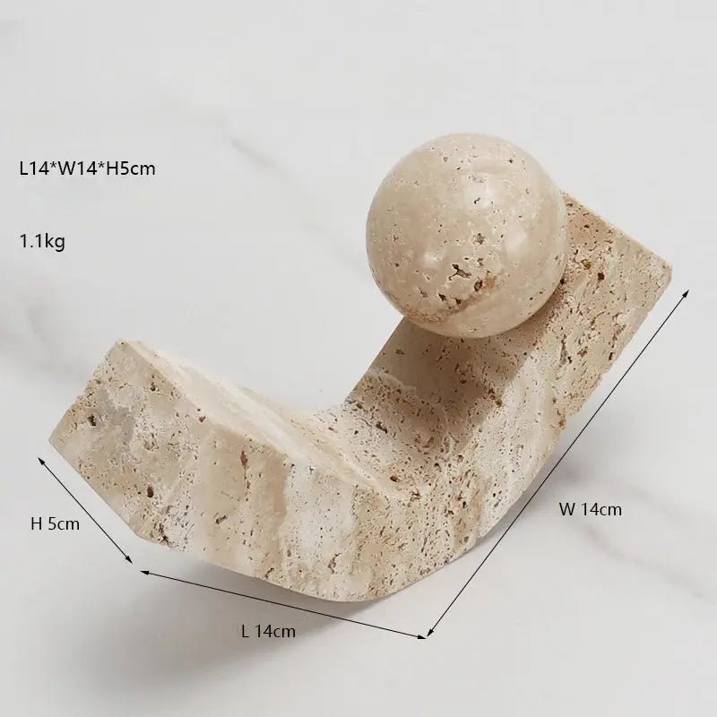 Arch Travertine Bookend-4