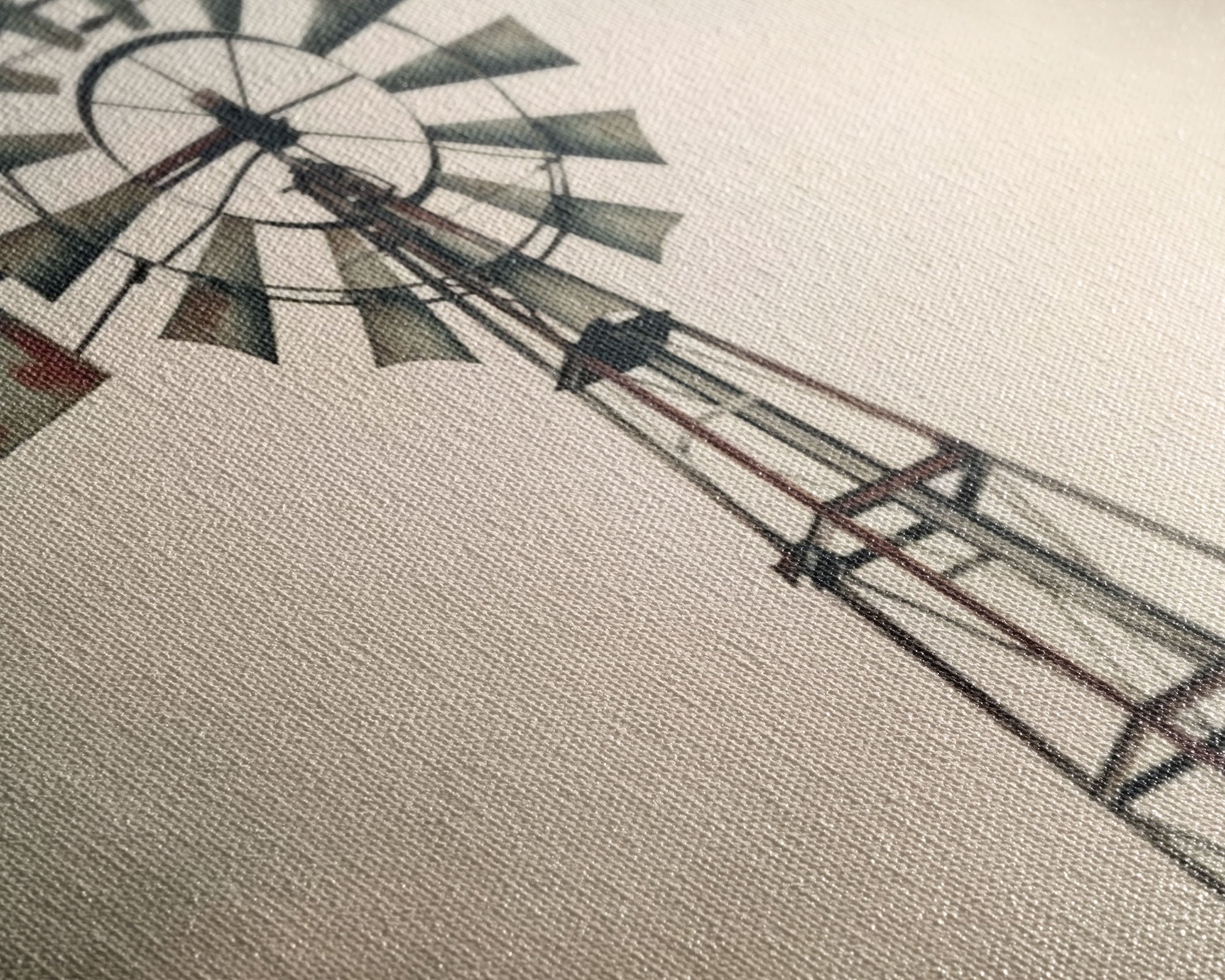 Rustic Farmhouse Home Decor, Windmill Photography Photo Print Art, Rustic Industrial Farmhouse Wall Art Picture, Country Landscape Picture